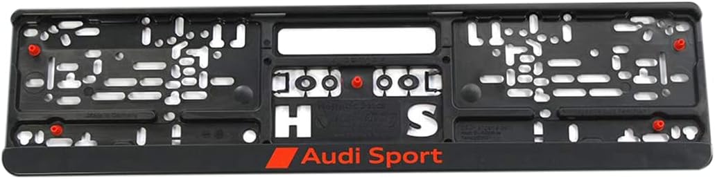 audi sport gmbh 3291900100 support de plaque d'immatriculation sport noir/rouge, 520 x 110 mm