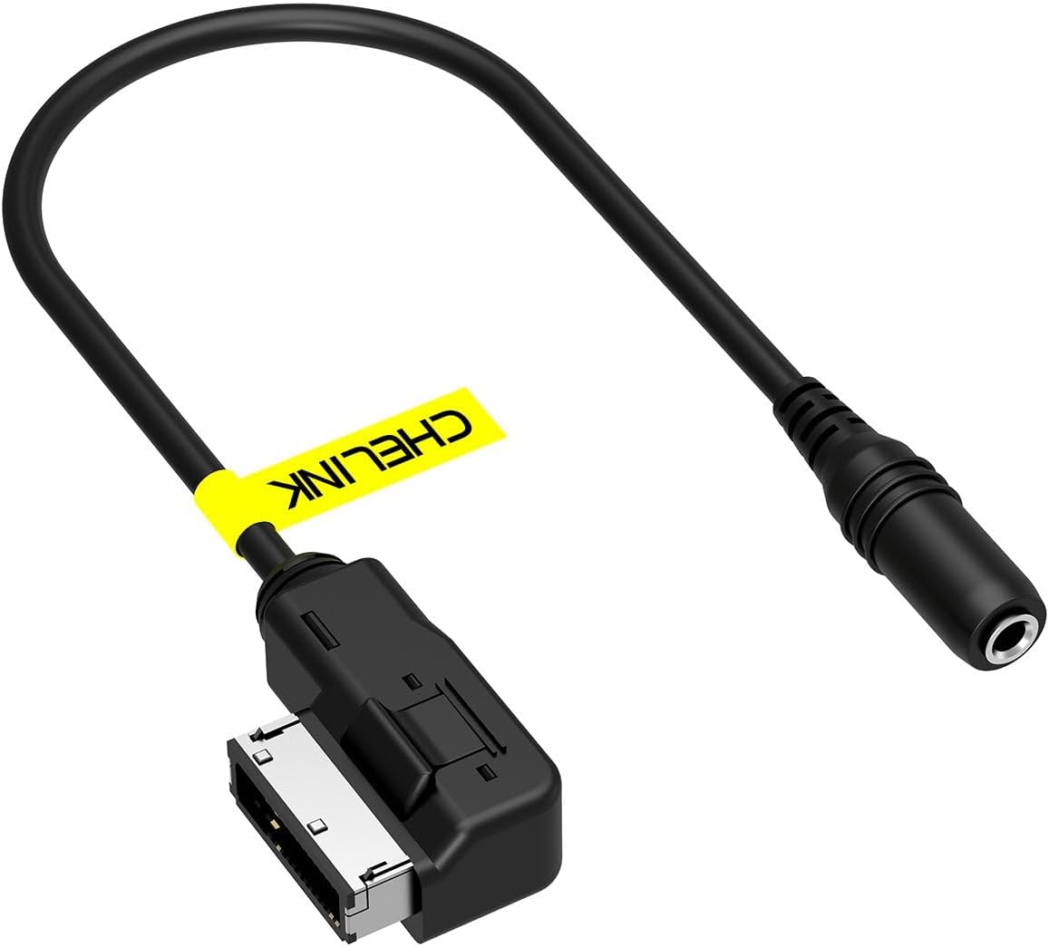 chelink adaptateur de câble d'interface musicale ami vers femelle 3,5 mm pour audi, cordon jack stéréo pour téléphones, écouteurs, haut parleurs, tablettes, lecteurs mp3 et autres