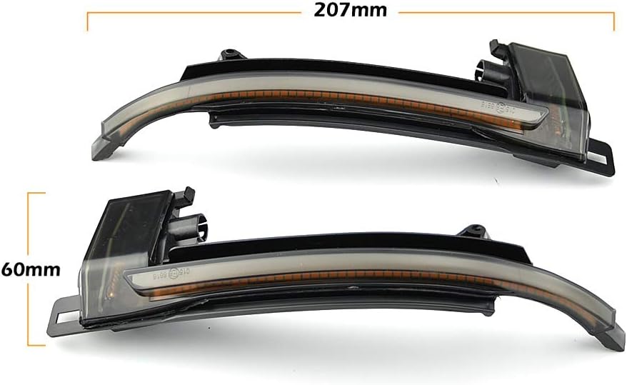 qklsudua 2 pièces clignotants de rétroviseur latéral à led séquentielles dynamiques compatibles avec au di a3 8p a4 a5 b8 q3 a6 c6 4f s6