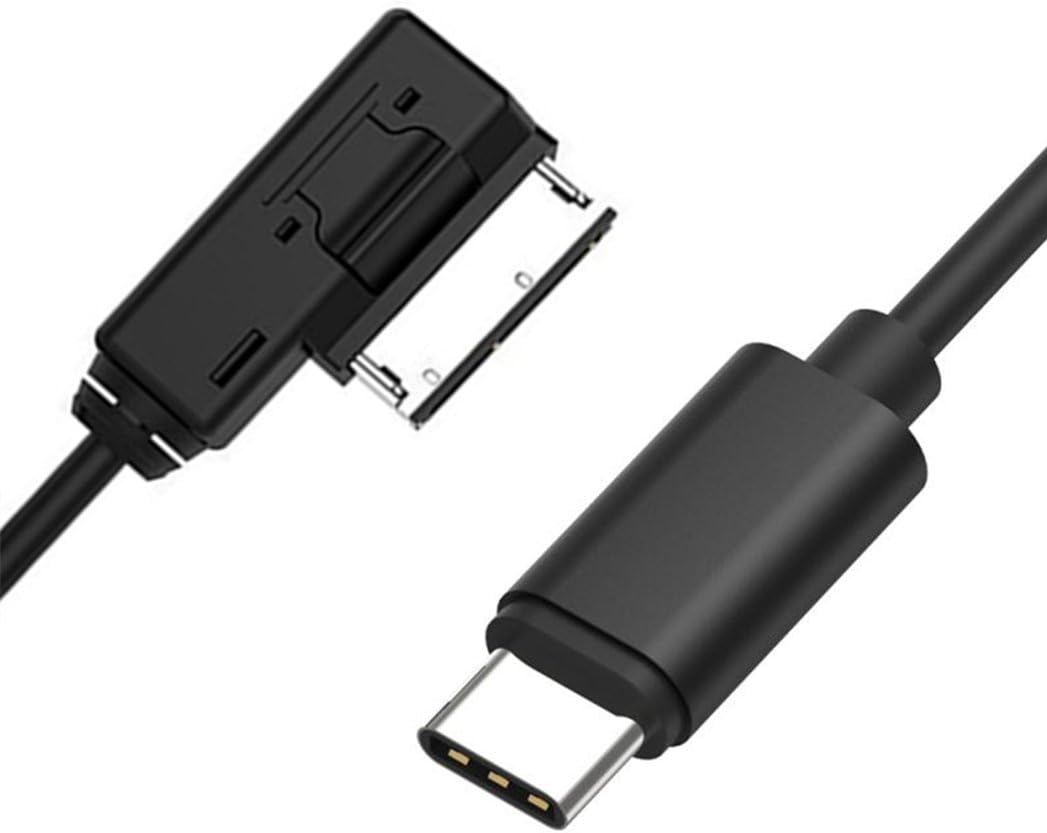 ami câble d'alimentation usb c, adaptateur d'alimentation de voiture mdi, compatible avec pixel 2 xl htc u11/u12 + moto z2 samsung s9/note 8 pour audi vw (alimentation)