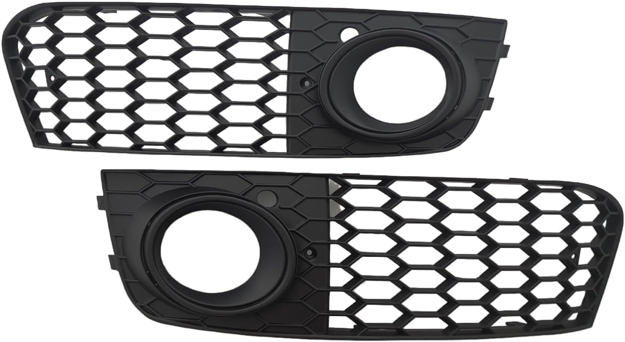 grilles de pare chocs avant, feu antibrouillard d'admission d'air, noir mat, pour audi a4 b8 07 12