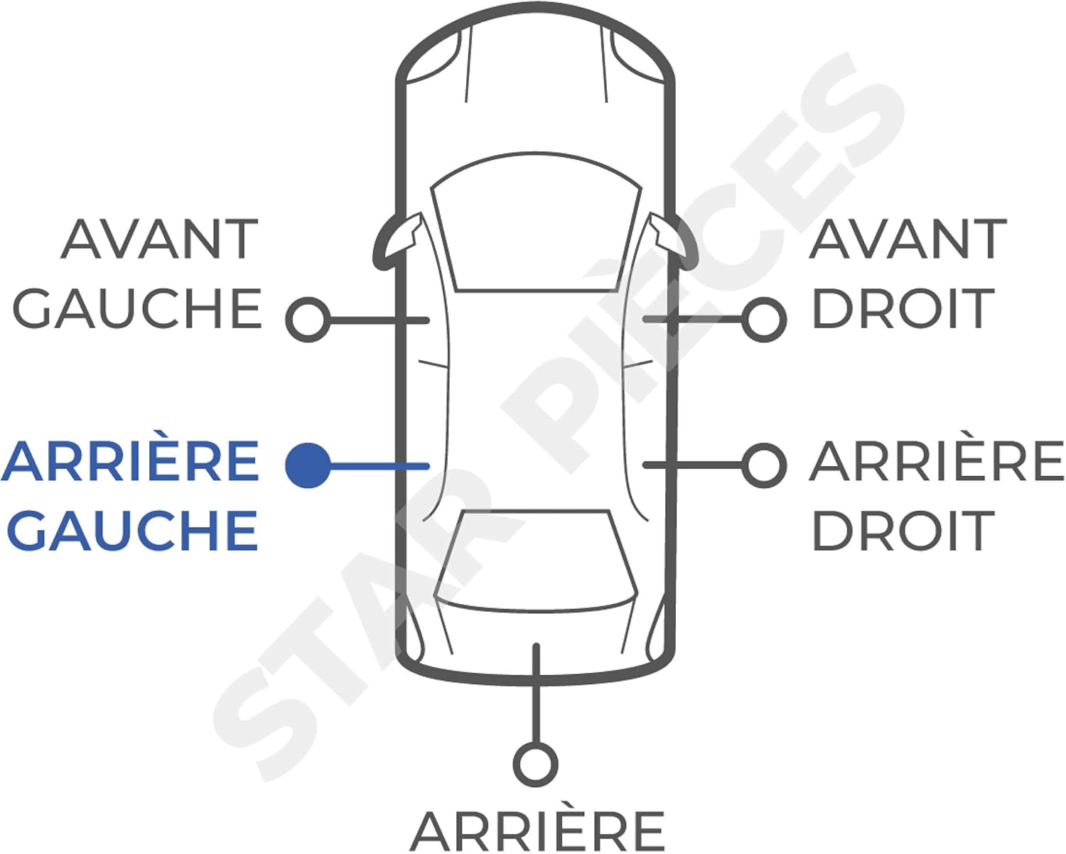 starkit performance lève vitre compatible pour audi a3 8p (2003 2012) arrière gauche (arrière conducteur) (5 portes)