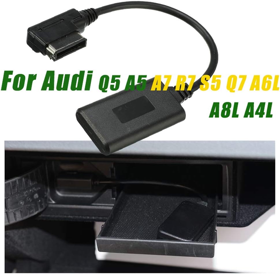 enjoy unique module adaptateur bluetooth ami mmi câble auxiliaire interface multimédia d'entrée audio sans fil pour audi q5 a5 a7 r7 s5 q7 a6l a8l a4l a4l 2010+ ans