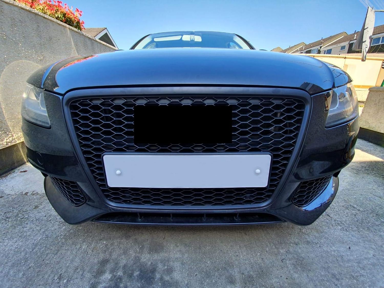 grilles de pare chocs avant, feu antibrouillard d'admission d'air, noir mat, pour audi a4 b8 07 12