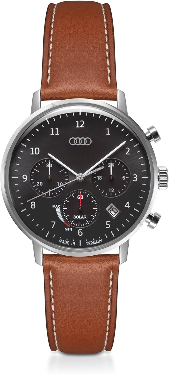 audi collection montre suisse analogique automatique mixte adulte avec bracelet en cuir 3102300200