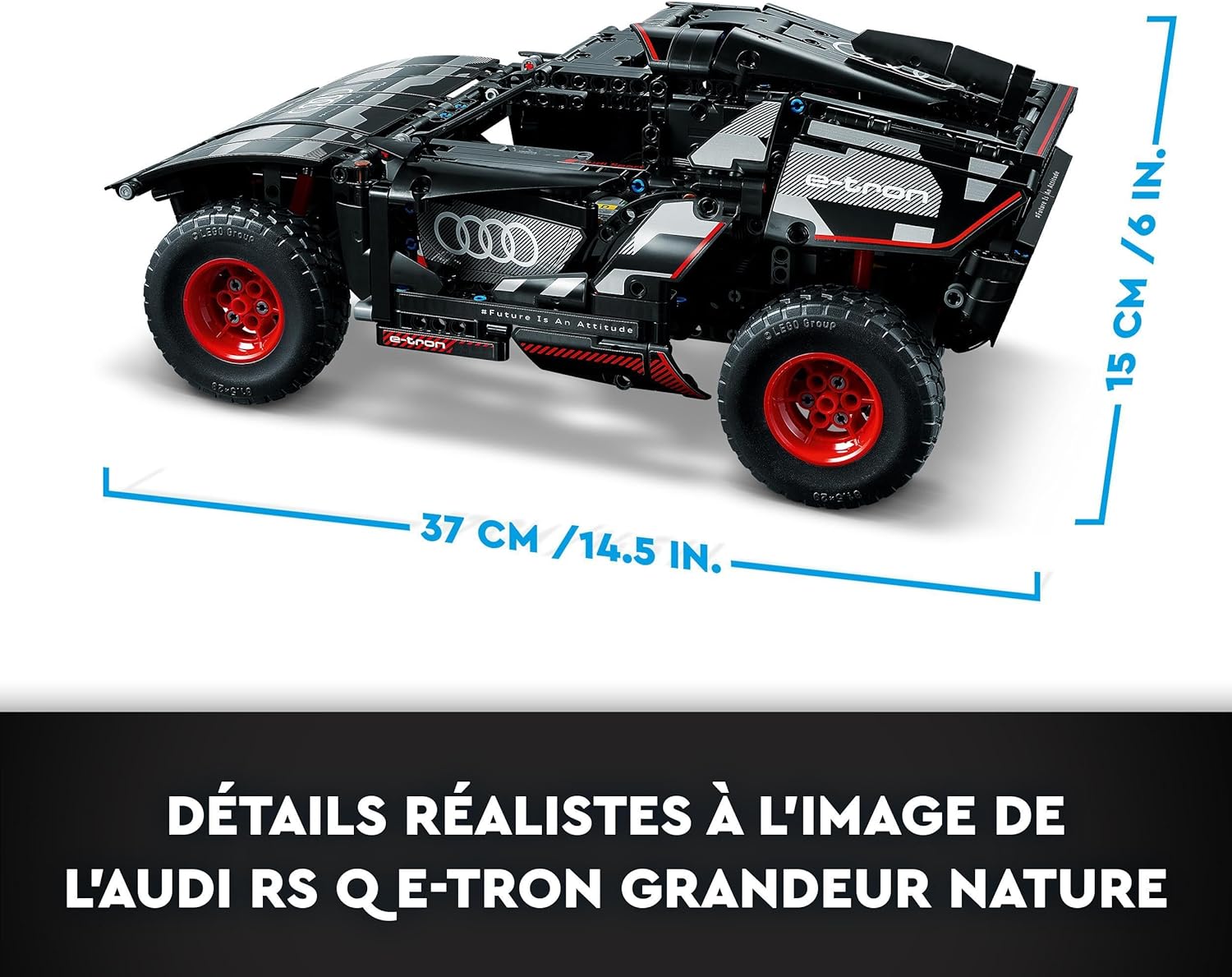 lego technic audi rs q e tron voiture de rallye télécommandée modèle à construire tout terrain dakar contrôlée par application rc avec control+ idée cadeau pour garçons et filles de 10 ans et plus 42160