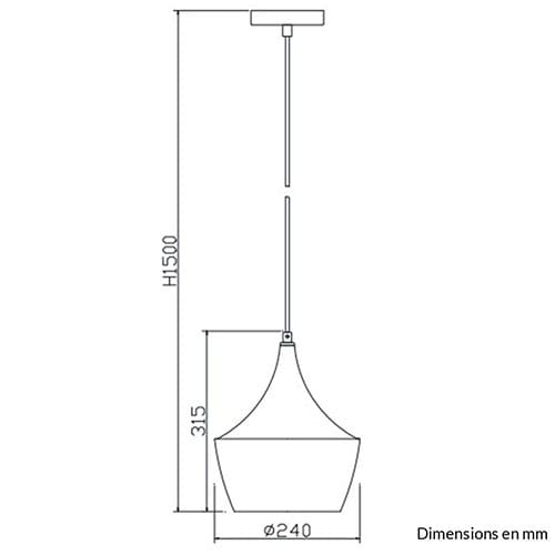 Fiche technique de la suspension Divina Moderne