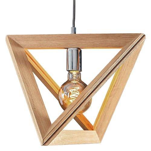 Lampe plafond bois naturel