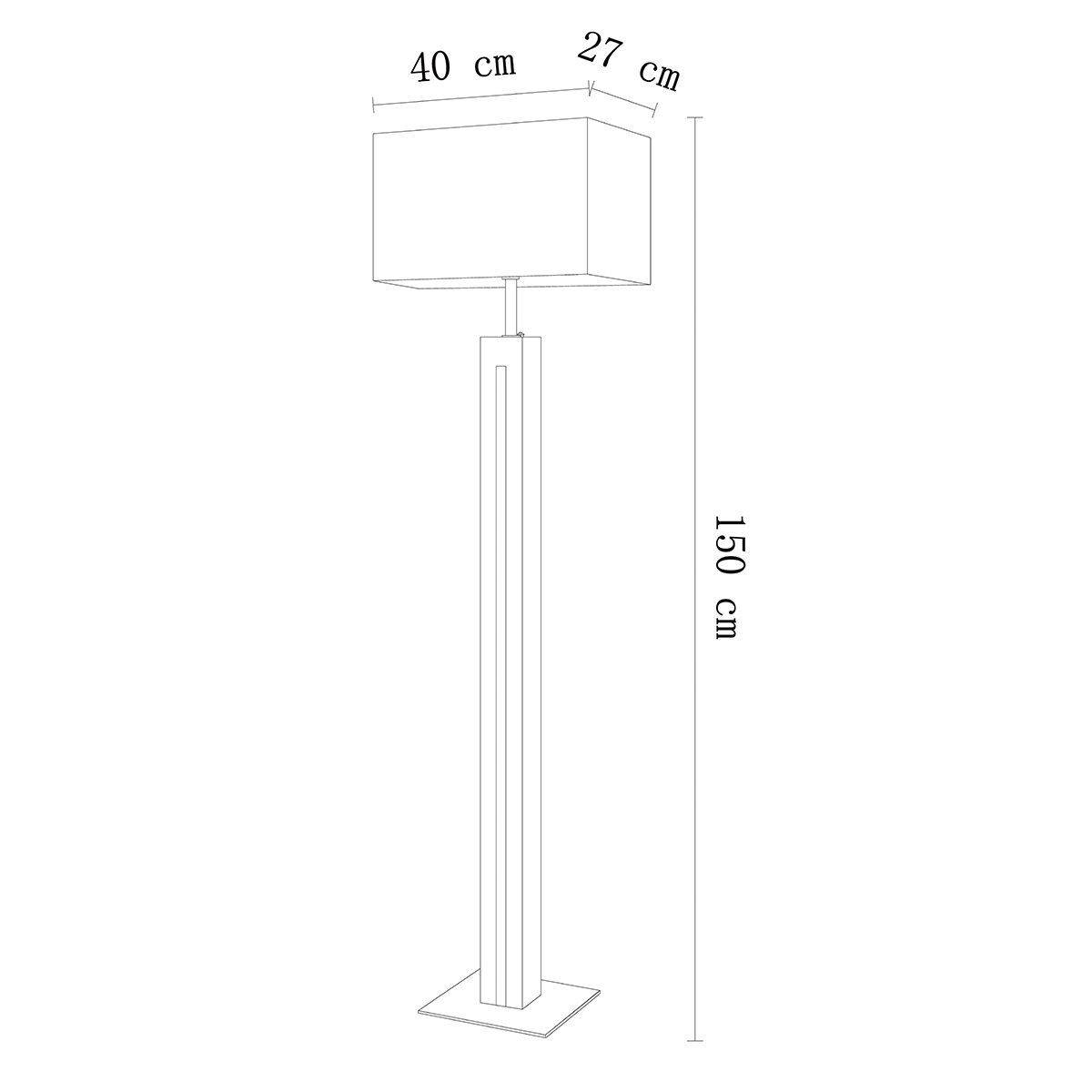 Fiche technique du lampadaire LED TREE en métal noir et bois