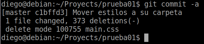23 commit tras mover archivos en git