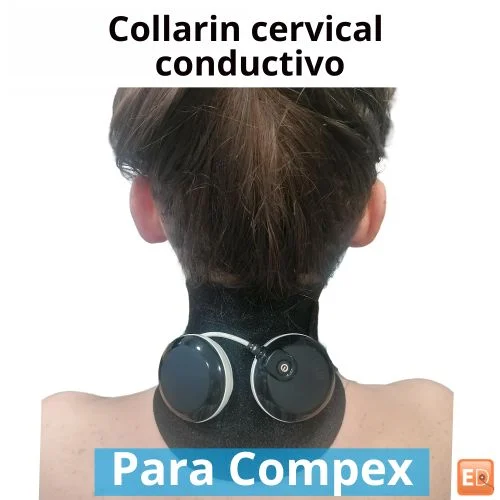 Collarín conductivo para masaje cervical, tratar molestias, aliviar tensión en el cuello y tortícolis.