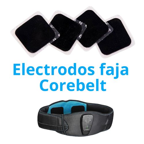 4 electrodos negros para cinturón faja corebelt