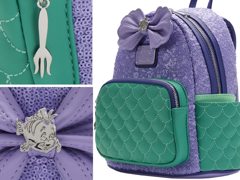 Ariel Loungefly Drops as Part of Disney Princess Sequin Series