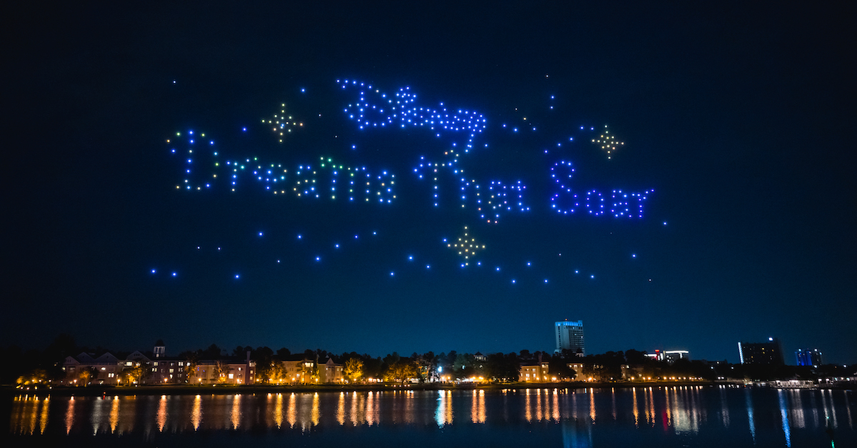 Disney Dreams That Soar drone show at Disney Springs