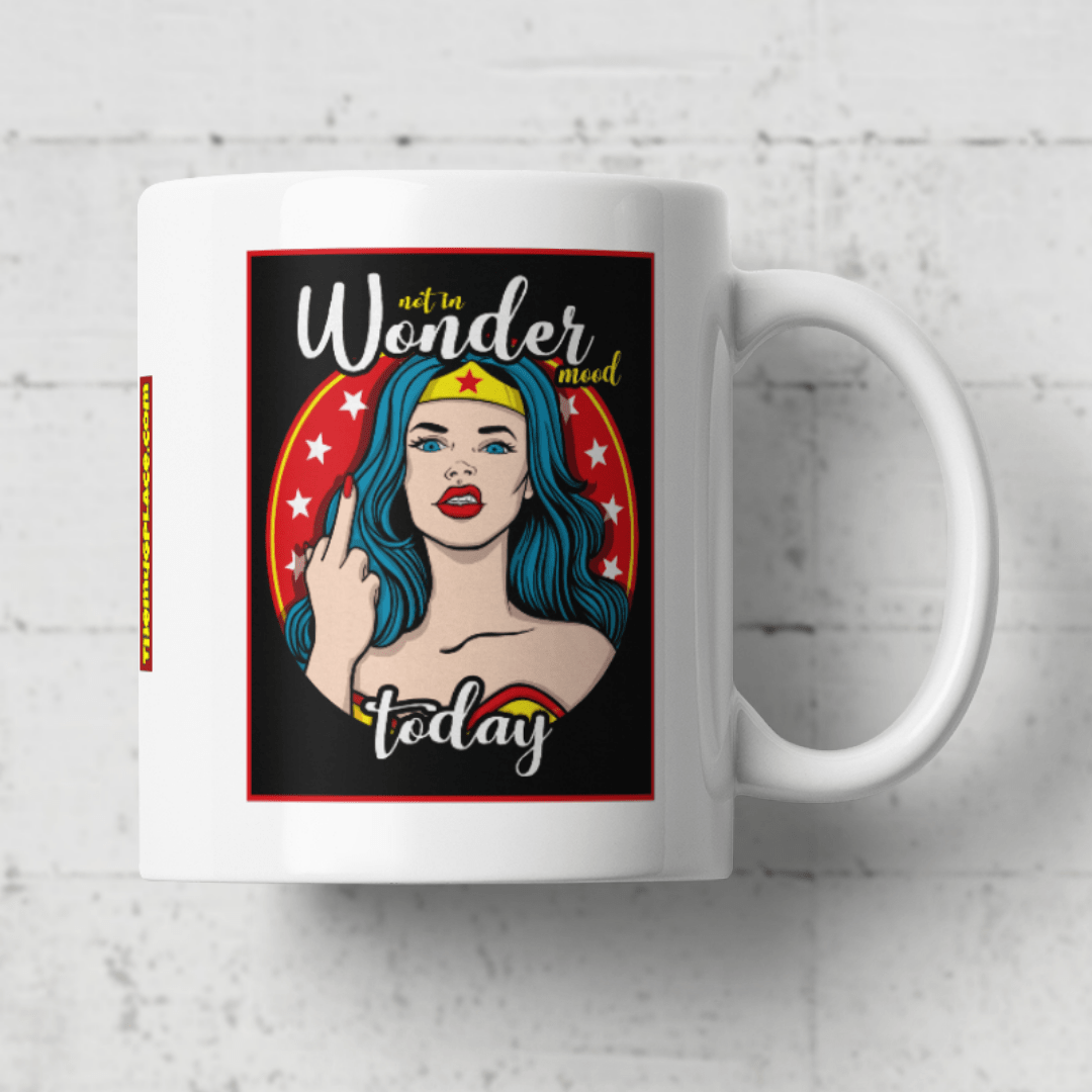 Wonder Woman not in a wonder mood mug