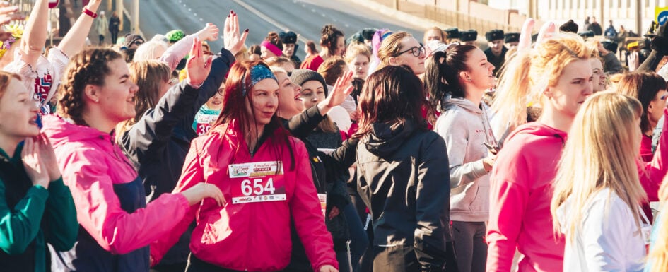 March 8, 2019 Minsk Belarus Race in honor of the Women's Day holiday on March 8