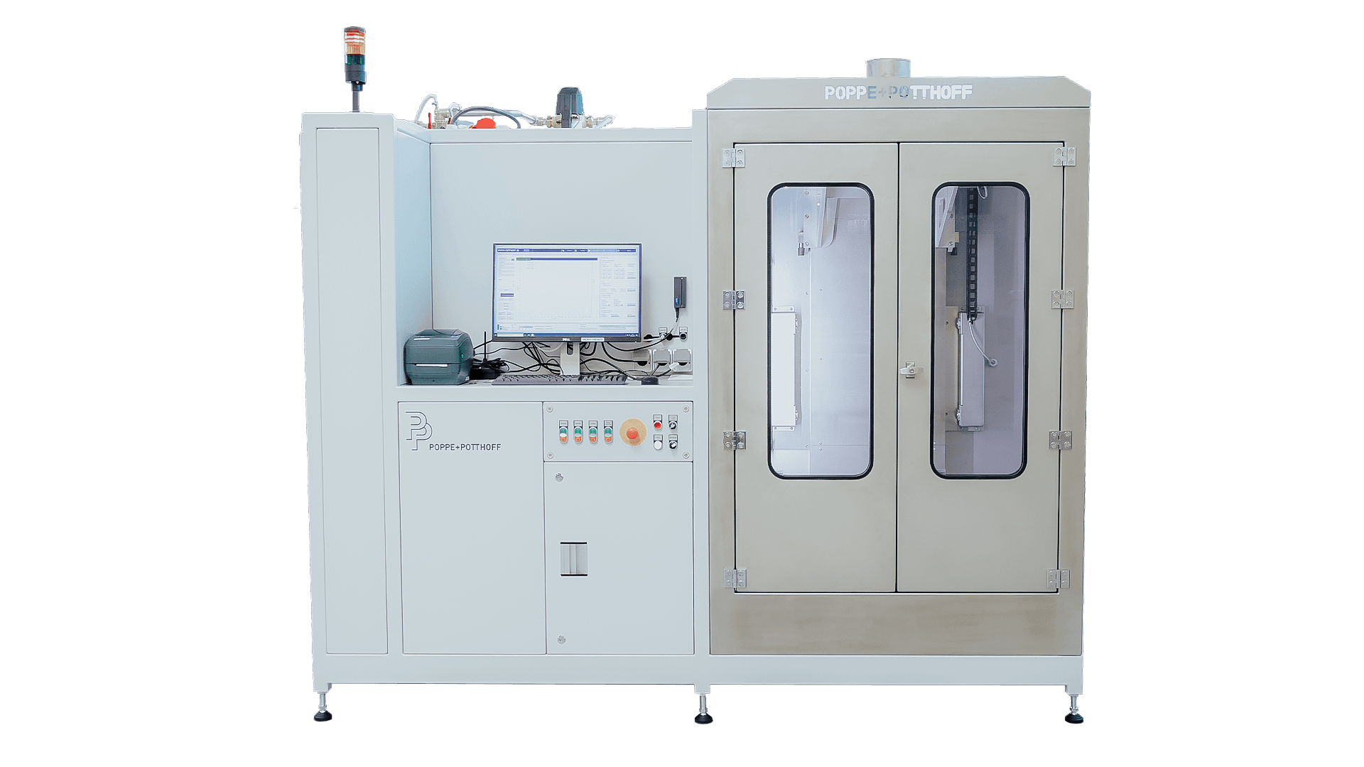 burst and leak test rig with high test chamber and front opening doors